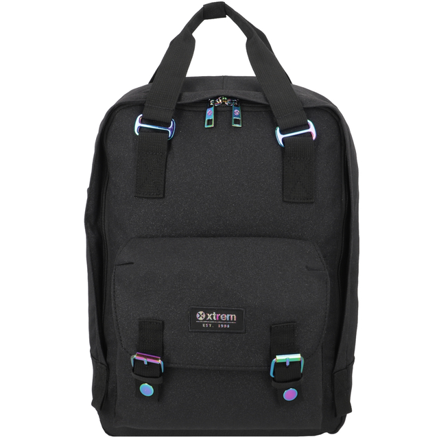 Mochila cuadrada con tiras New Briz Xtrem Black Negro