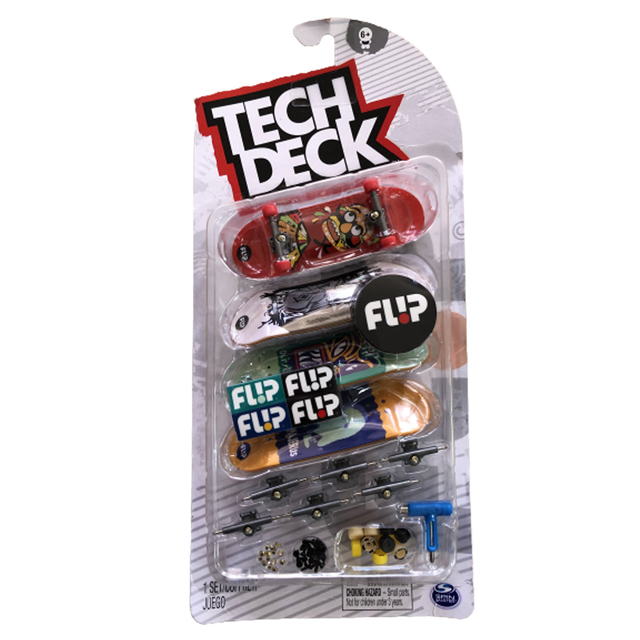 Kit 6 Skate De Dedo Profissional Tech Deck Board C/ Adesivos