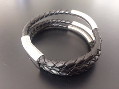 *Pulsera Triple Cuero Trenzado en internet