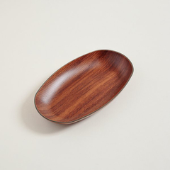 Bandeja oval simil madera. en internet