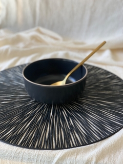 Bowl Negro con Borde Natural Linea Neo