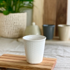 Vaso Linea Lenka para capuchino blanco