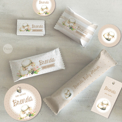 Kit imprimible oveja bebe candy bar tukit - TuKit