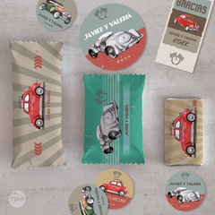 Kit imprimible autos clasicos classic cars vintage tukit - tienda online