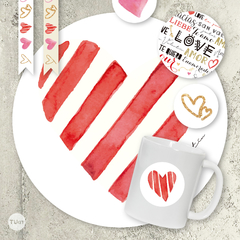Kit imprimible san valentin love amor tukit - comprar online