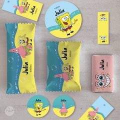 Kit imprimible bob esponja candy bar - comprar online