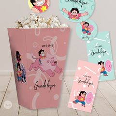 Kit imprimible steven universe candy bar cumpleaños tukit, steven universe party bundle, birthday, decoracion cumpleaños