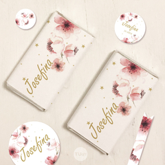 Kit imprimible flores cherry shabby chic tukit