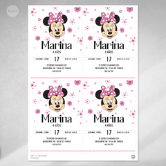 Kit imprimible minnie rosa personaje cumpleaños candy bar tukit - comprar online