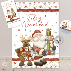 Kit imprimible decoracion feliz navidad scrap tukit - comprar online