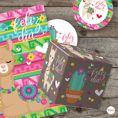 Kit imprimible decoracion llamas feliz dia tukit - comprar online