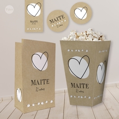 Kit imprimible textura papel kraft candy bar tukit - comprar online