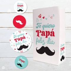 Kit imprimible decoracion dia del padre corazones tukit en internet