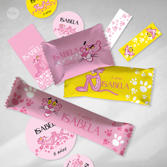 Kit imprimible pantera rosa pink panther candy bar tukit - TuKit