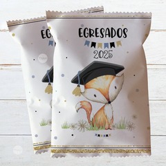 chip bag, chipsbag imprimible, egresados, birrete, zorro, fox, bolsa chipsbag imprimible, fox party bundle