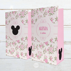 Kit imprimible minnie florcitas rosas candy bar tukit en internet