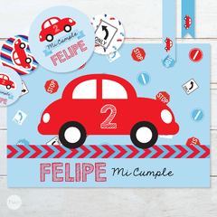 Kit imprimible autos etiquetas candy bar - comprar online