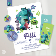 Kit imprimible monster inc candy bar tukit en internet