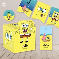 Kit imprimible bob esponja candy bar