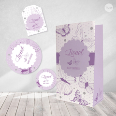 Kit imprimible mariposas lila violeta candy bar tukit en internet