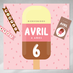 Kit imprimible helados candy bar tukit - comprar online
