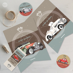 Kit imprimible autos clasicos classic cars vintage tukit - tienda online