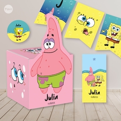 Kit imprimible bob esponja candy bar - tienda online