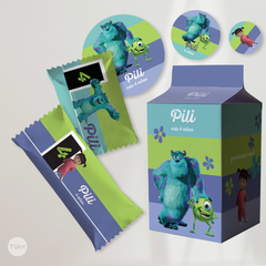 Imagen de Kit imprimible monster inc candy bar tukit