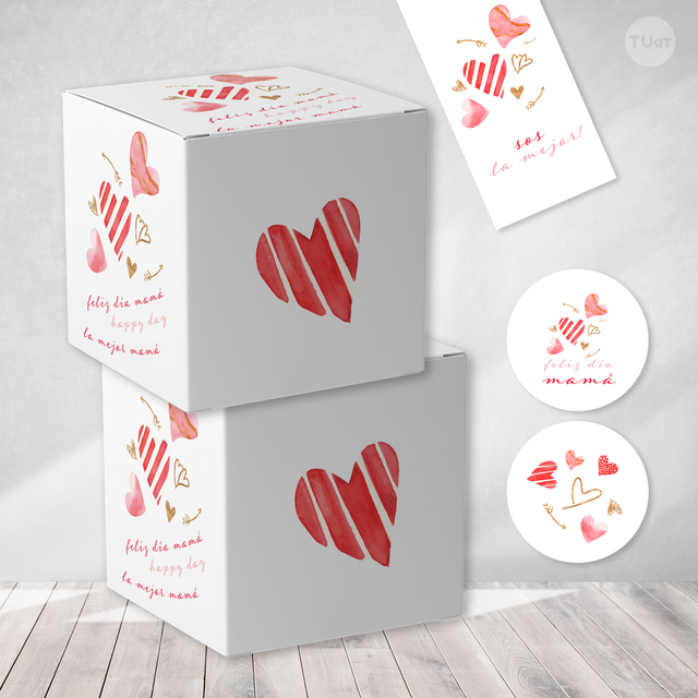 Kit Caja Corazón Mamá 💖 - fastprint
