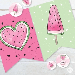 Imagen de Kit imprimible sandias watermelon candy bar tukit