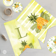 Kit imprimible anana pineapple candy bar tukit