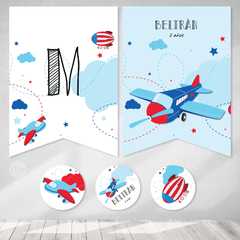 Kit imprimible aviones airplanes candy bar tukit - comprar online