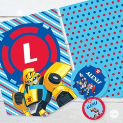 Kit imprimible rescue bots transformers tukit