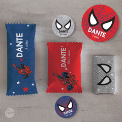 Imagen de Kit imprimible hombre araña spiderman candy bar