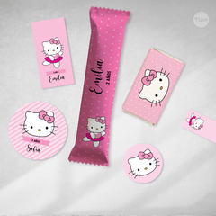 Kit imprimible hello kitty bailarina cumpleaños candy bar en internet