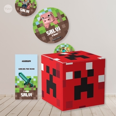 Kit imprimible minecraft tukit - comprar online