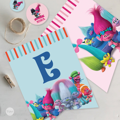 Kit imprimible trolls candy bar tukit - comprar online