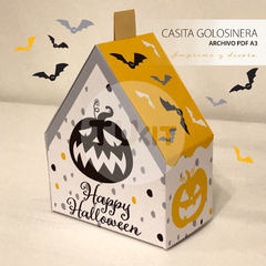 Casita imprimible deco halloween souvenir regalo