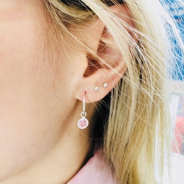Aros argollas con dijes hotsell