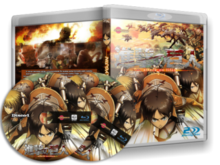 Shingeki Dos Animes - Capa oficial do 2° volume do bluray da parte