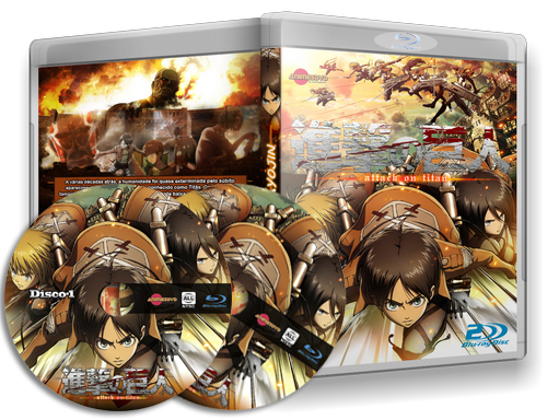 Dvd Attack On Titan Legendado Shingeki No Kyojin Temp 1 2 3