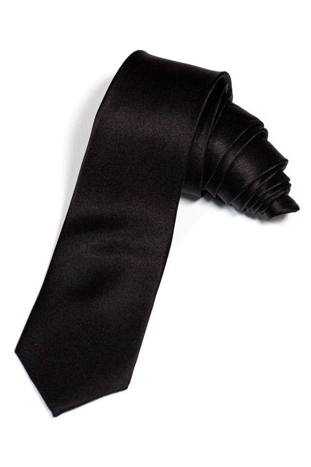 Corbata Negra Lisa