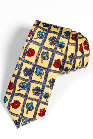 Corbata Estampada en Micropoliéster Tipo Corbatín o Corbata Slim de 6 cm de ancho en su pala
