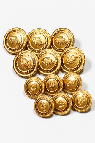 Knight Buttons - Juego de 12 botones para saco, saco cruzado y sobretodo, 6 para el frente y 6 para las mangas.