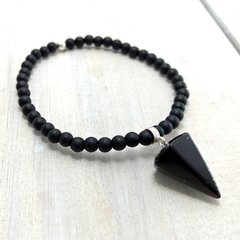 Pulsera Onix #4 + Dije Obsidiana