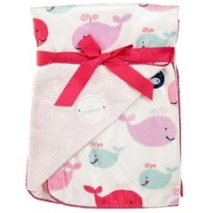 Manta Reversible - Medidas 76 x 101 Cm. - Sweet Lullaby - Whale's Colour's