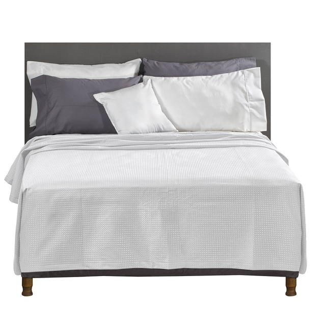 Funda de almohada gris de algodón y poliéster clásica para cama de 90 cm.  Compra mínima