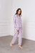 Conjunto de Pijama dos Piezas Pantalón Y Camisa Rayas Mujer