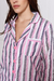 Conjunto de Pijama dos Piezas Pantalón Y Camisa Rayas Mujer Detalle Cuello