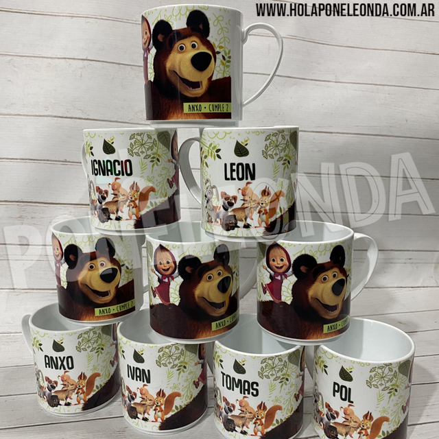 TAZA PLASTICA SOUVENIR Masha el Oso